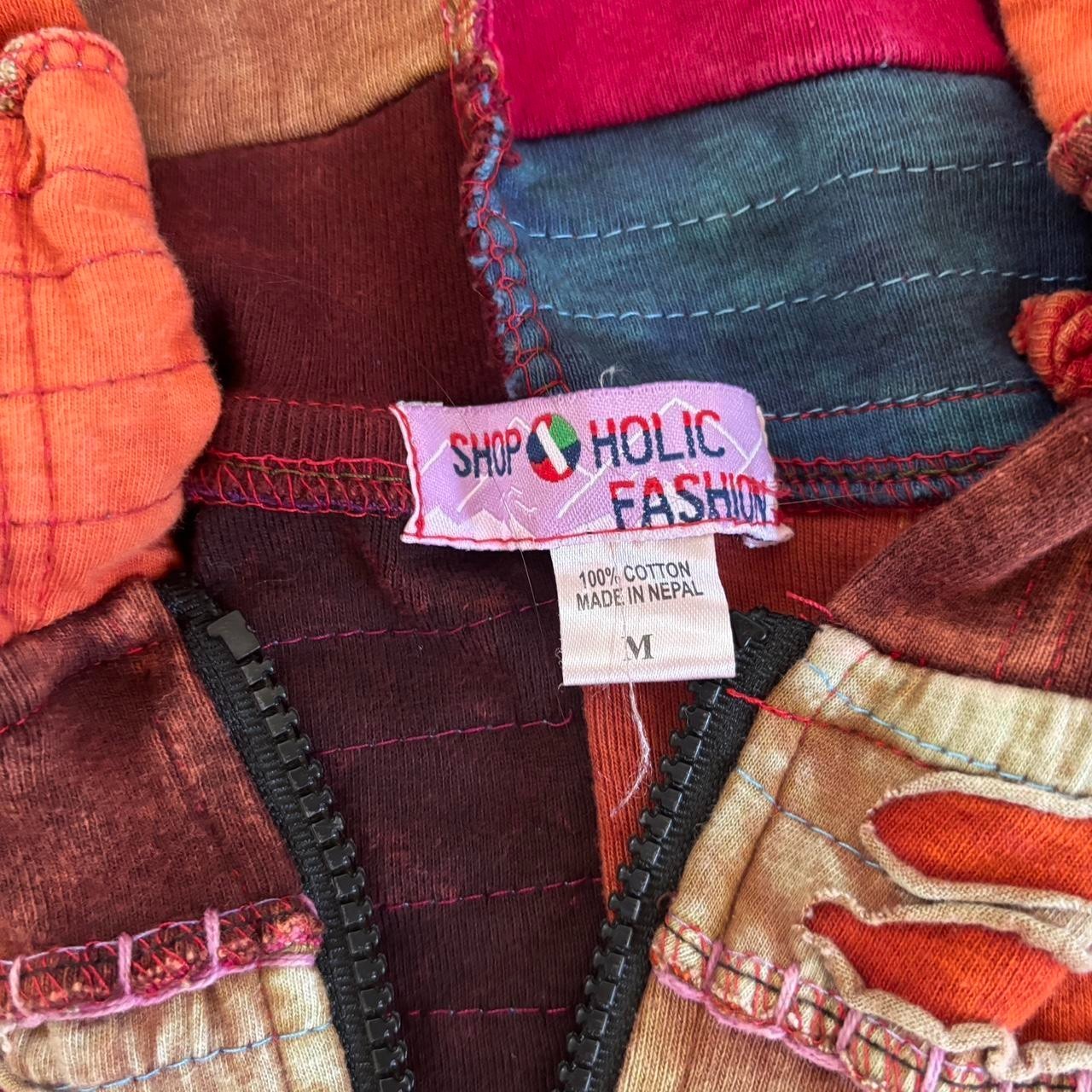 HANDMADE Hippy Boho Hoodie Patchwork Jacket Razor… - image 4