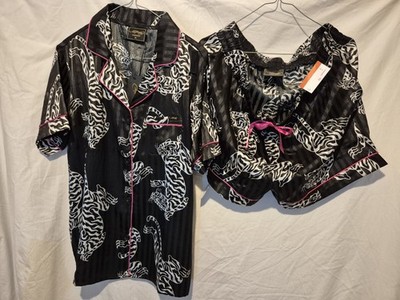 Ed Hardy Sommer T Shirt und Shorts Set Gr. XL Tiger Print Schwarz Neu