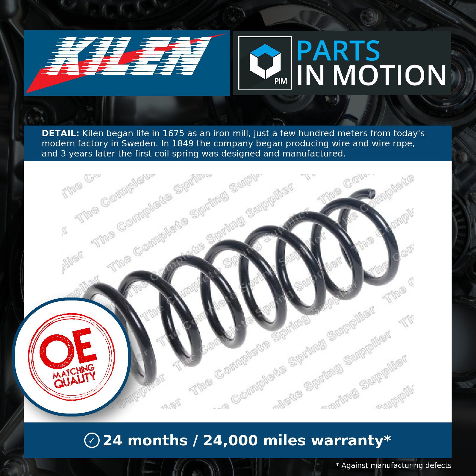 Coil Spring fits VOLVO V40 52 2.0 Rear 13 to 19 Suspension Kilen 31340392 New - Image 7