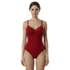 SKIMS Fits Everybody Lace Cami Bodysuit Pomegranate XS NWOT