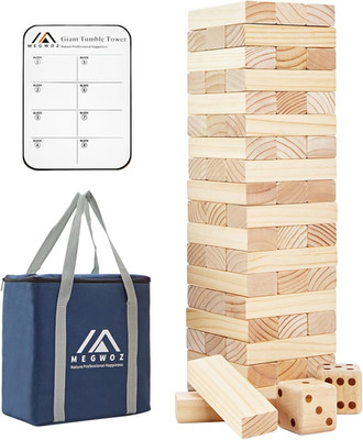 Giant Tumble Tower Games for Kids and Adults 57 Blocks New Zealand Pine Wooden B
