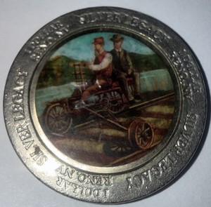 VINTAGE GAMBLING TOKEN - SILVER LEGACY RENO CASINO HOTEL NEVADA RAILWAY CAR