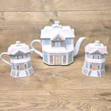 1991 Lenox Spice Village Tea Room Set Tea Pot...