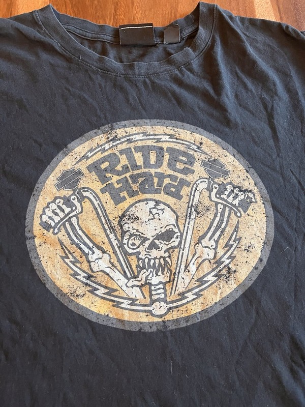 Harley-Davidson MotorClothes Ride Hard Skull Graphic T-Shirt, Size XL