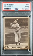 1940 PLAY BALL #192 DICK SIEBERT PSA 4