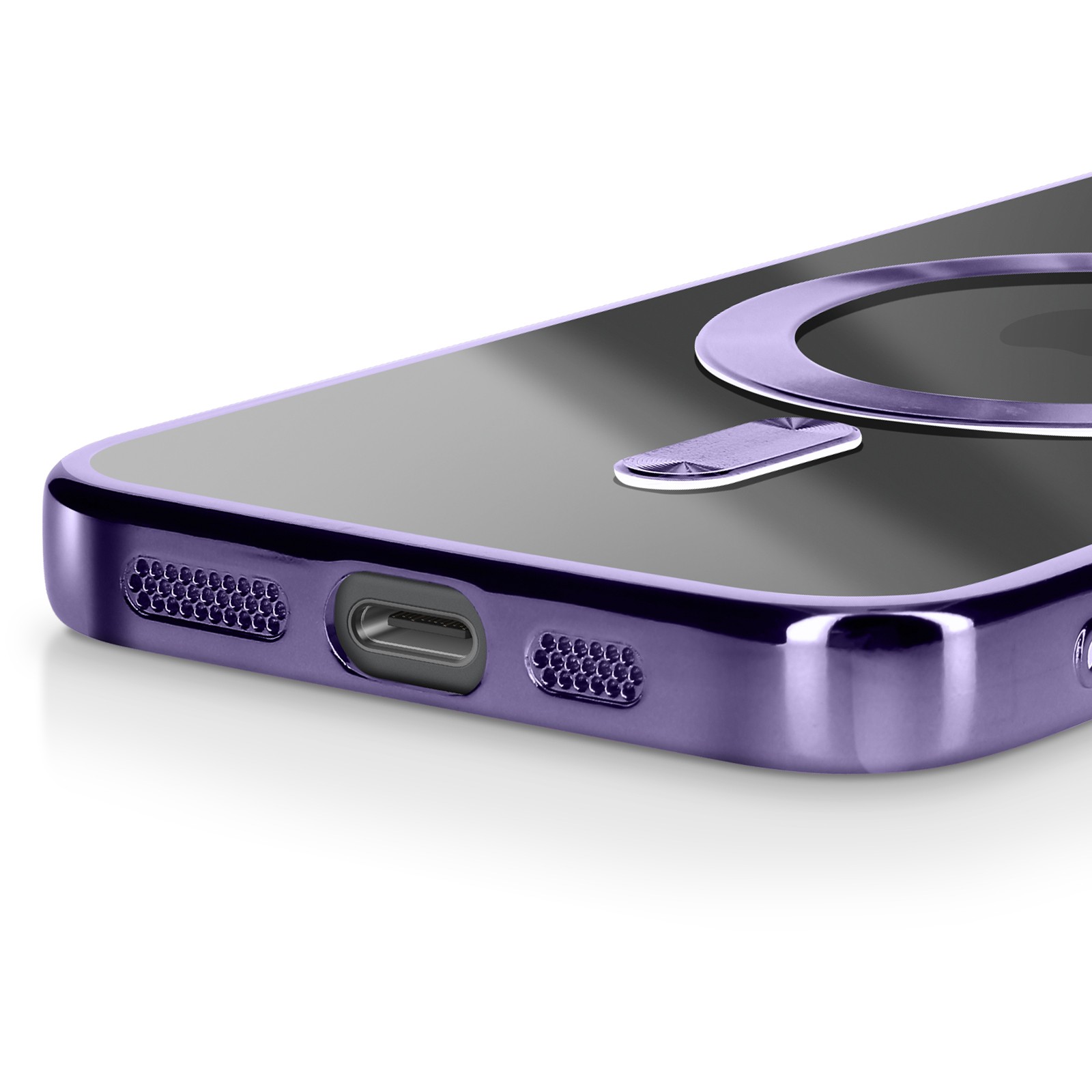 Coque iPhone 17e Avizar violette avec bords chromés protecteurs - 4
