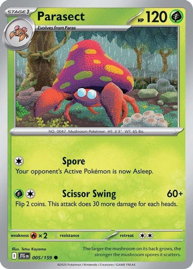 Pokemon Parasect (5/382) Journey Together NM