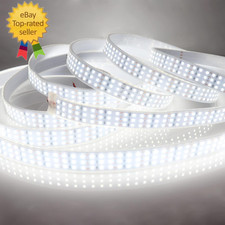 16.4ft Super Bright Triple Row Led Strip Lights Daylight White 6000k Dc12v 1800