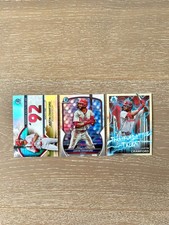 2023 Bowman Justin Crawford Refractor 3 Card Lot ! 🔥📈