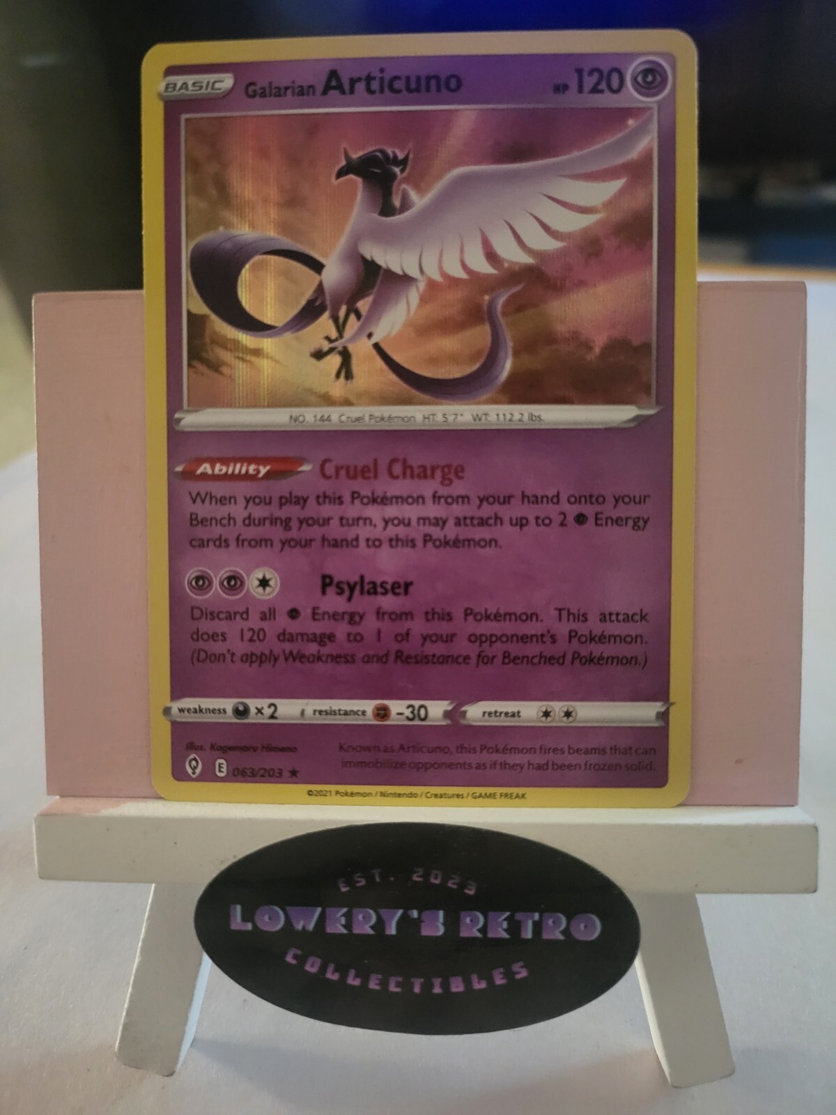 Galarian Articuno 63/203 Evolving Skies Holo Rare Pokemon Card Pokemon TCG
