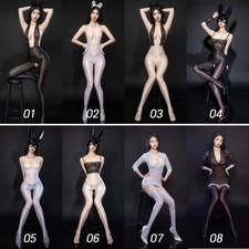 Sexy Womens Shiny Glossy Bodystockings See Through Jumpsuit Bodysuit Tights