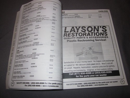 LAYSON'S RESTAURATIONS Piezas y Accesorios Calidad 2001-2002 CATÁLOGO MOPAR - Imagen 7 de 10