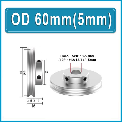 Alu PU Einzelner Rillenriemenscheibe Antriebs Riemenscheibe Ø20-80mm Loch 5-15mm - Bild 156 von 232