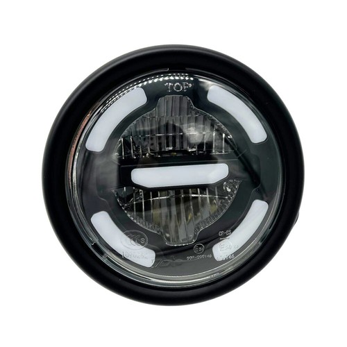 Faro anteriore moto a Led universale nero full led 160mm omologato 5500-6500 K - Picture 2 of 3