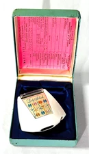 60s Lady Schick Shaver Caprice 108 Flower Power Green Case and Paperwork Vintage