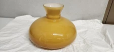 10.5" Fitter Student VTG Amber Cased Glass Lamp Shade Butterscotch MCM RETRO
