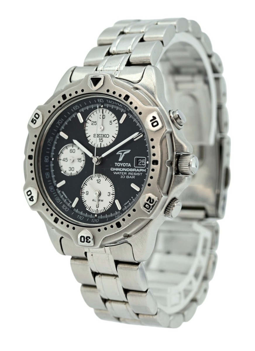 Rare Men's Seiko 39mm Chronograph Alarm Limited Toyota