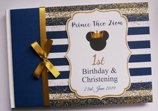 Prince Mickey Birthday / Baby Shower guest book, album, gift