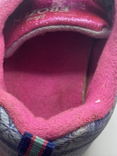 Disney Girls Size 8 Sneakers Athletic Tennis Shoes Frozen Pink Purple Blue - Picture 21 of 22