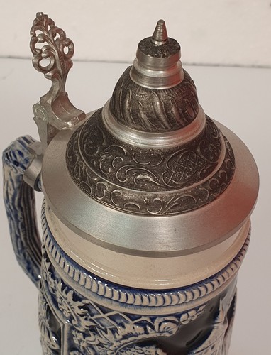 Portraits of Rothenburg O.T. 1/2 Litre Beer Stein | Cobalt Blue, Germany Stamp - Picture 10 of 12