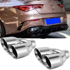 Pair Car Muffler Tip 2.5in 3.5 Slant Cut Outlet Accessories For Benz C250 C300 Pair Car Muffler Tip 2.5in 3.5 Slant Cut Outlet Accessories For Benz C250 C300