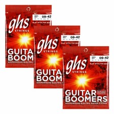 3-Pack GHS Boomers 6-String Electric Guitar Strings GBXL Extra Light 09-42