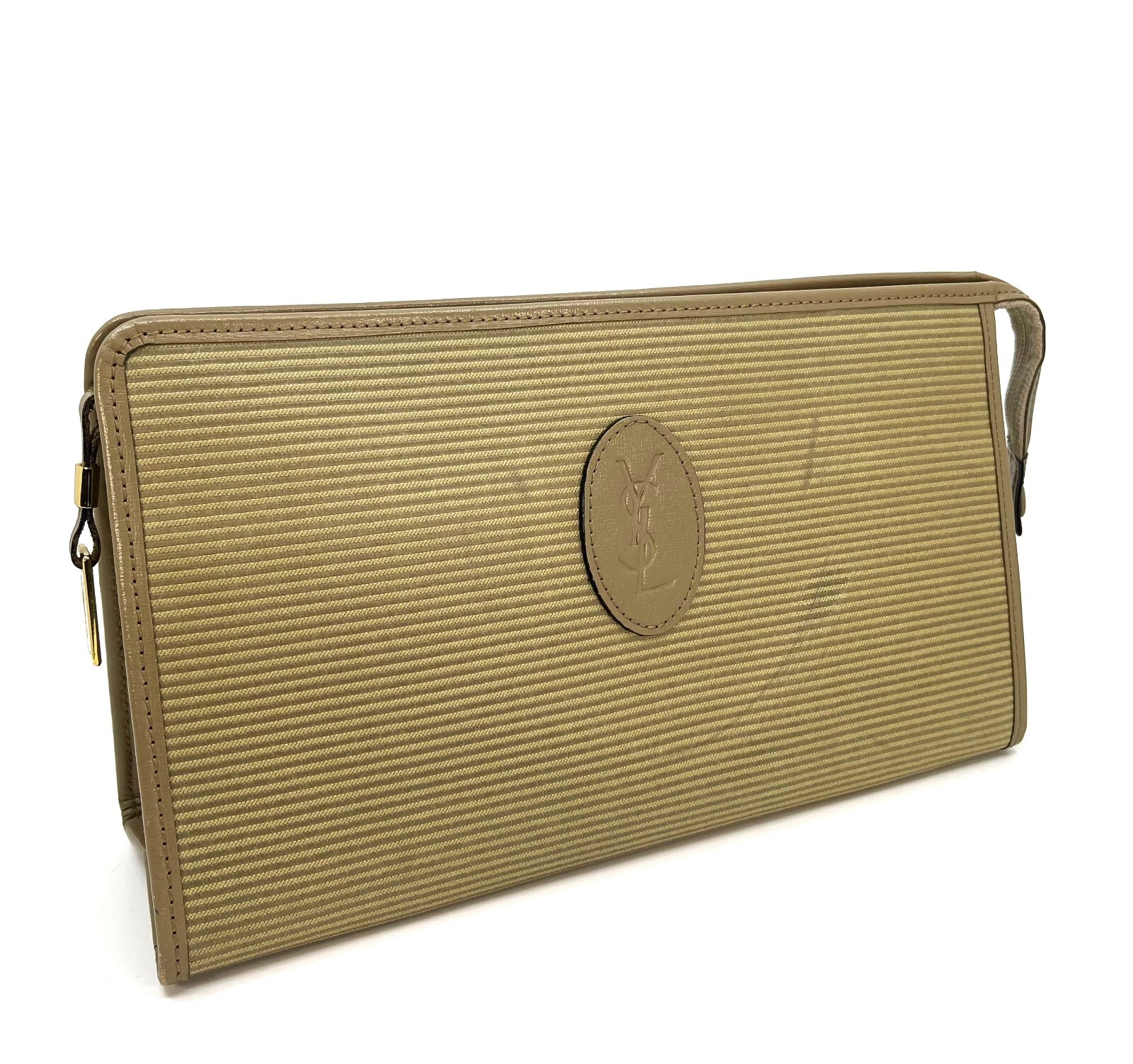 Borsa pochette Yves Saint Laurent borsetta borsetta gialla pvc epi pelle originale