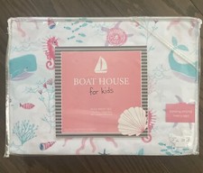 Boat House for Kids Ocean Life Whales Seahorse Octopus Sea Turtle Full Sheet Set
