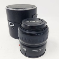 Minolta Maxxum Power Zoom SLR Camera Lens AF 35-80mm 1:4 22 5.6 With Cover Case