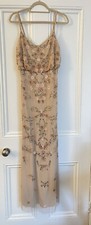 adrianna papell Evening Gown Fully Embroidered UK8