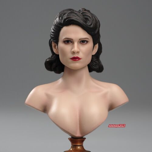 1:6 Captain America's Girlfriend Hayley Atwell Head Sculpt For 12'' Female Body - Picture 1 of 24
