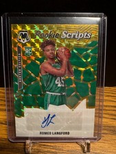 2019 Mosaic Romeo Langford Gold Prizm Rookie Scripts Auto SSP 03/25 Celtics