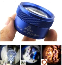 40X30 Jewelers Loupe Magnifier – Portable Eye Glass Loop for Coins & Jewelry