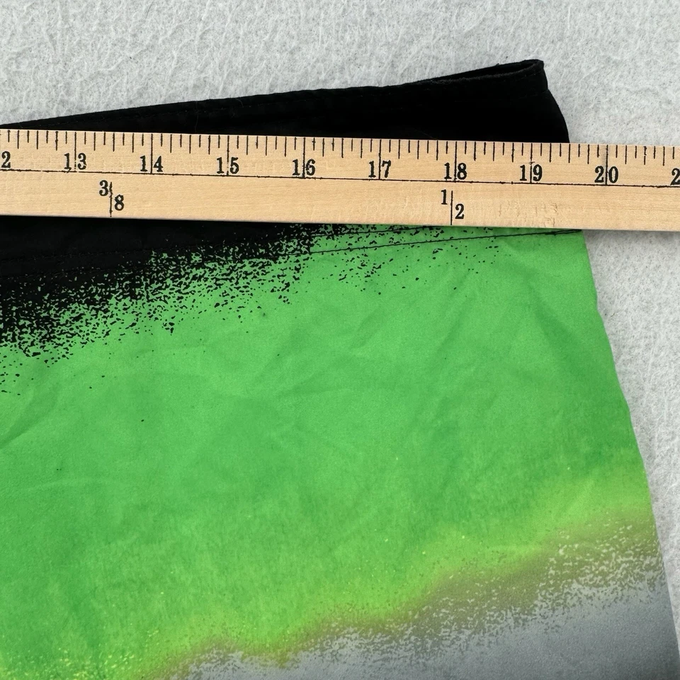 Ocean Current Board Shorts Mens 38 Swim Trunks Blue Green Lightning Print Beach - Image 3 of 4