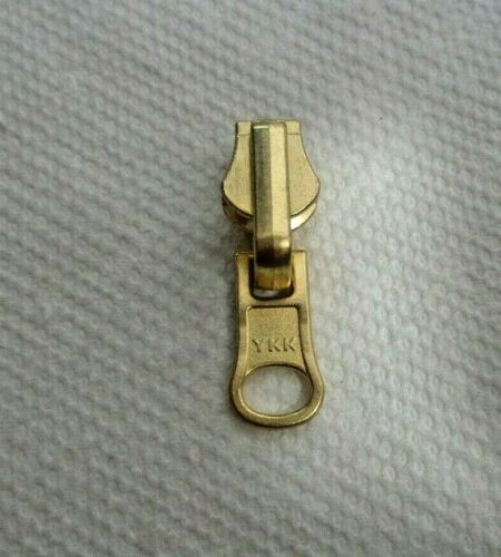 One #5 Brass Reversible Slider w/one Tab Pull for metal zipper YKK New - Picture 1 of 3