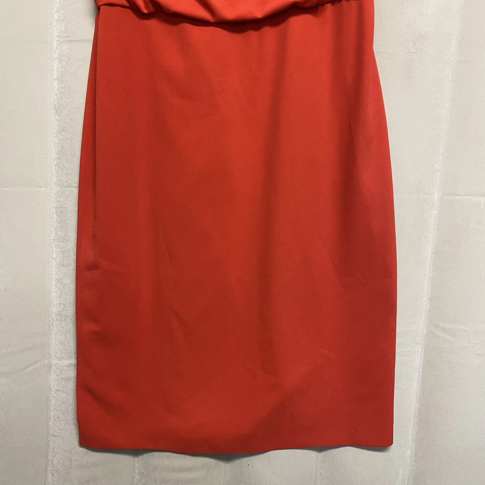 VALENTINO Abito donna Halston taglia 12 scollo asimmetrico manica svasata silenzioso lusso