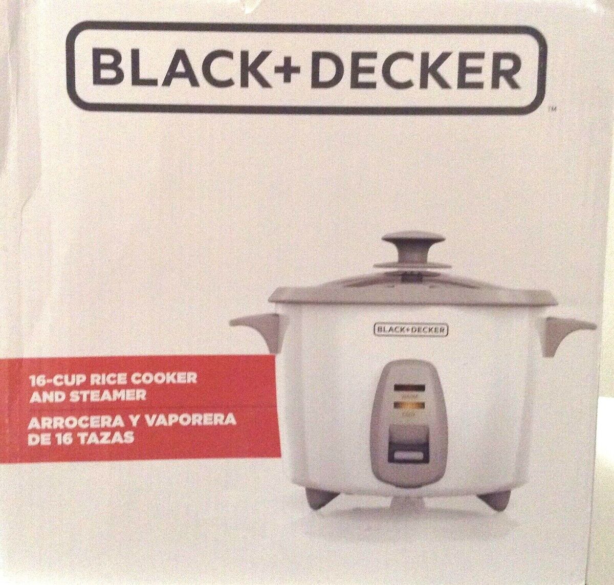 BLACK+DECKER 16 Cup White Rice Cooker 