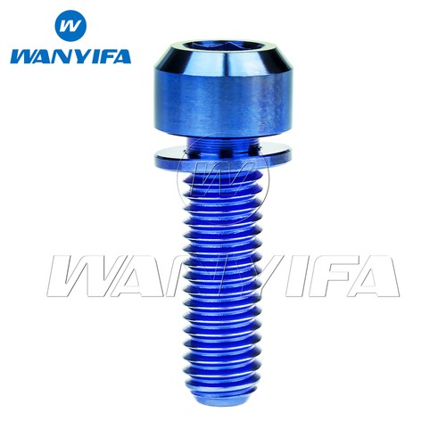 Wanyifa Ti Bolt M6x16 18 20 25 30 35mm Hex Head Screw with Washer Bike Stem Bolt - Picture 12 of 16