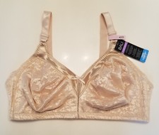 Bali Bra 42D Beige Floral Classic Support Wireless M Frame 3372 Cool Comfort NWT