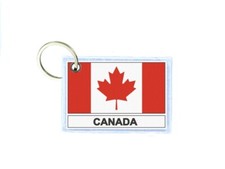 Keychain Double-Sided Print Flag CDN CANADA