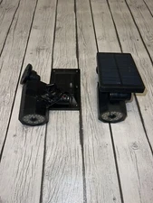 2 Bell + Howell Bionic Spotlight Solar Outdoor Light Wireless Motion Sensor Read