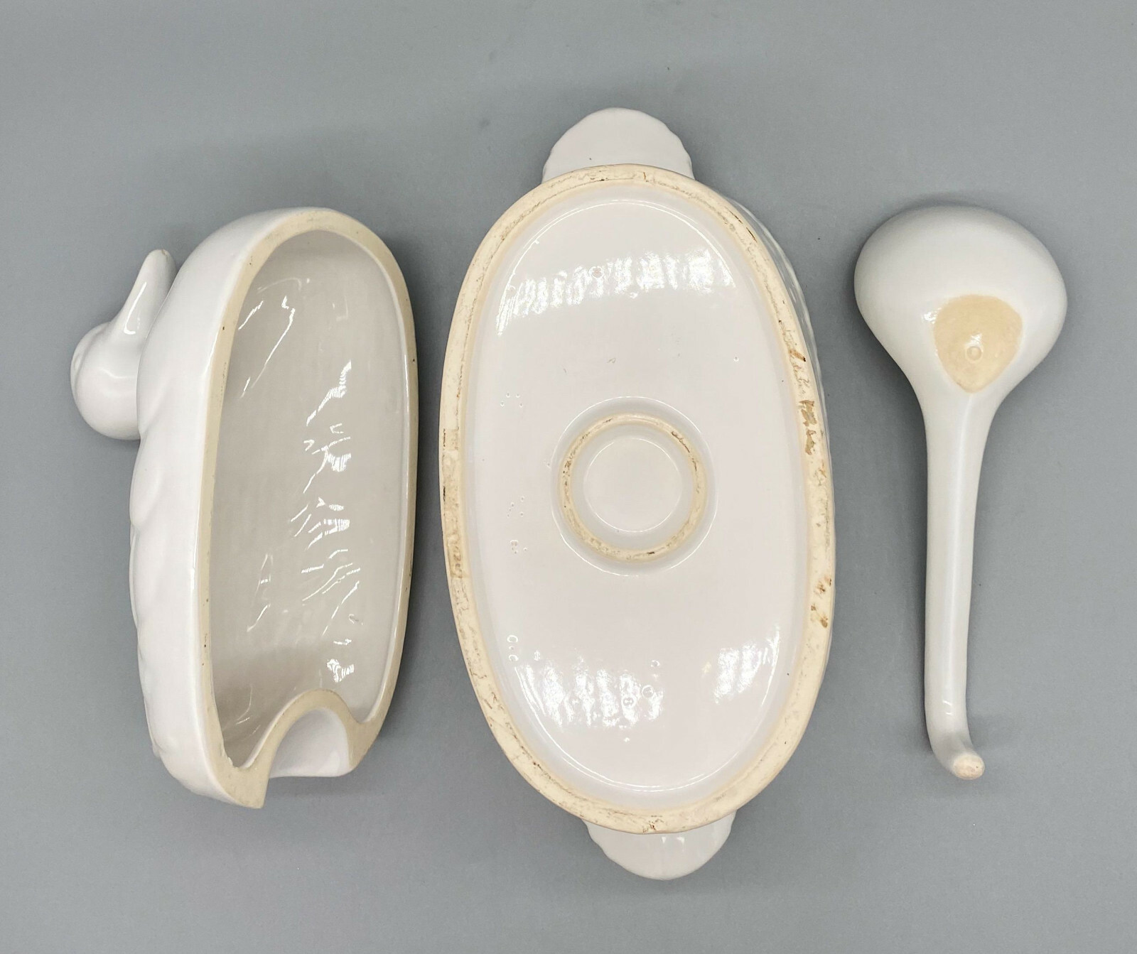 20th Century Farmhouse White Duck Soup Tureen With Ladle eBay