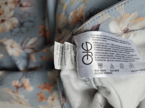 Women Capri Pants Jeans 16 W36 Spring Summer Floral Christie Light Blue MSRP$60 - Picture 5 of 8