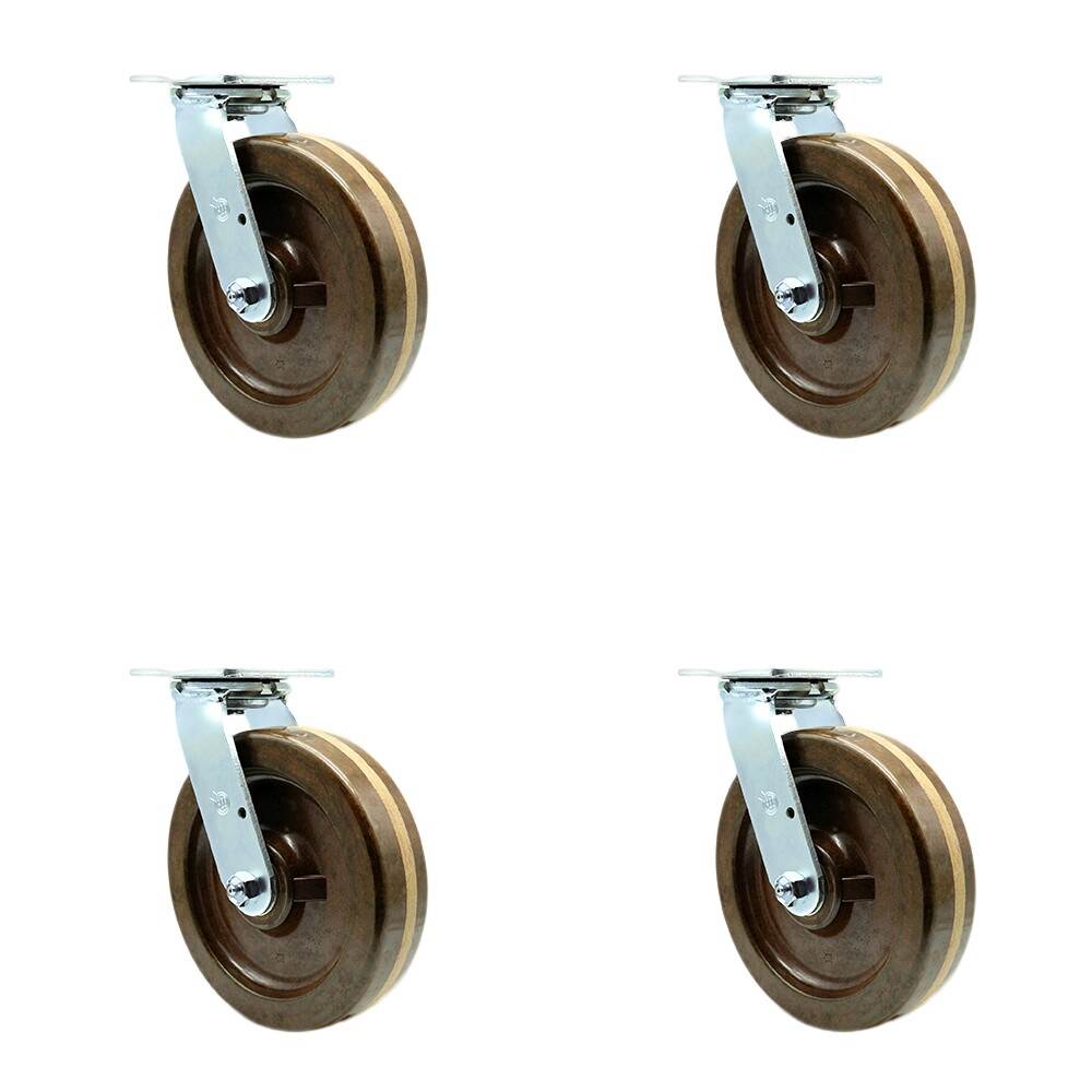SCC - 6 Inch Phenolic Wheel Only - 3/8 Bore, 800 Lbs Capacity - Service Caster