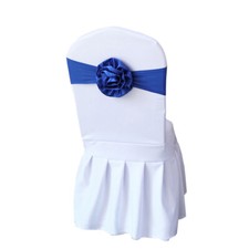 2/10pcs Écharpes De Chaise Extensibles En Spandex Avec Nœud Satin Fleurs