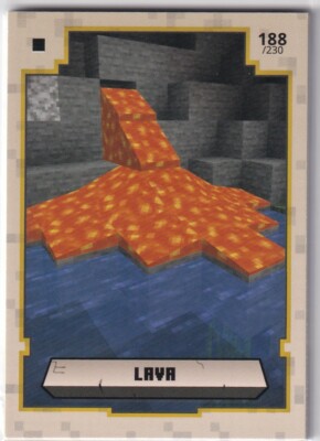 Panini Minecraft Adventure Trading Cards Karte Nr. 188 Lava
