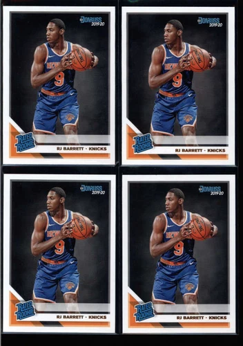 LOT OF (4) RJ BARRETT 2019/20 DONRUSS #203 RATED ROOKIE NEW YORK KINGS BA1281