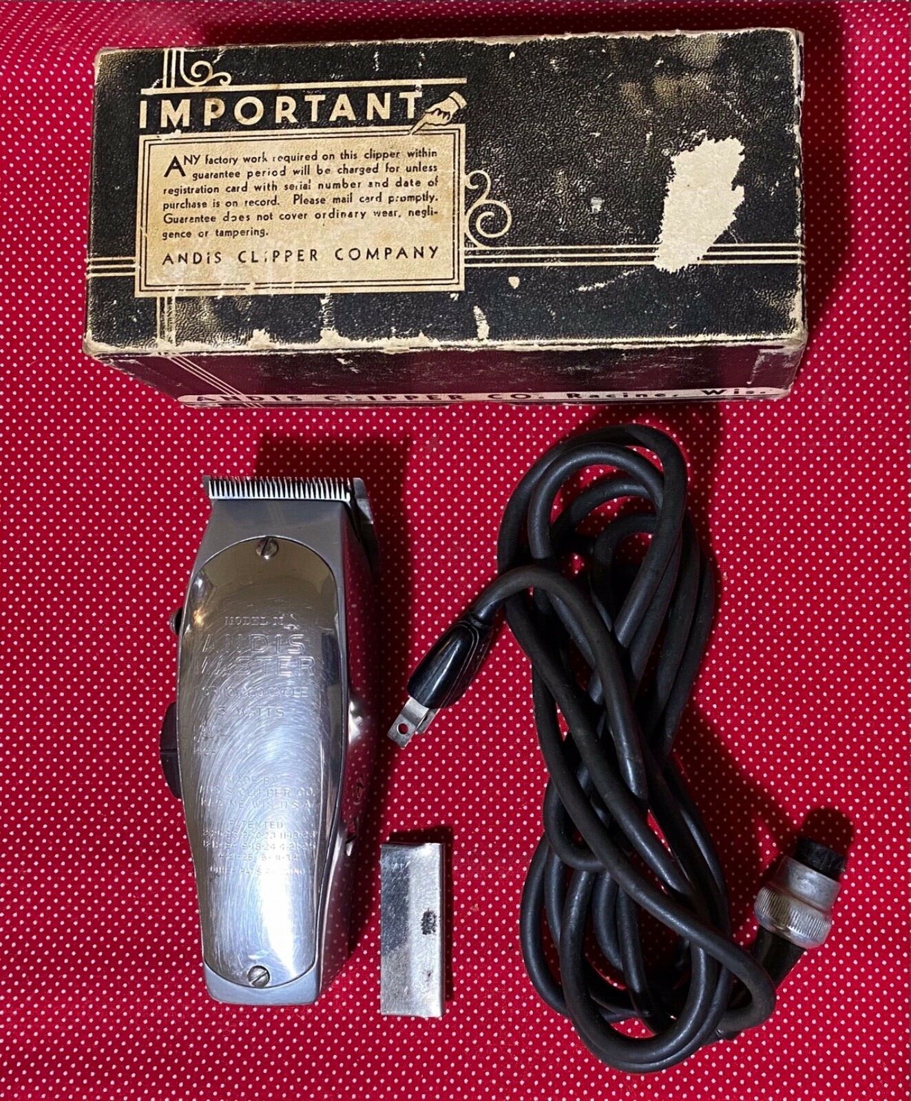 Vintage ANDIS Master Electric Hair Clippers FREE SHIPPING eBay