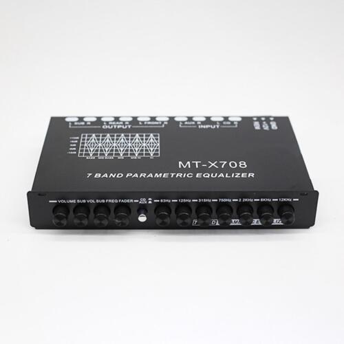 7 Band Equalizer 12V Subwoofer Output Aluminum Shell Car - Picture 3 of 7