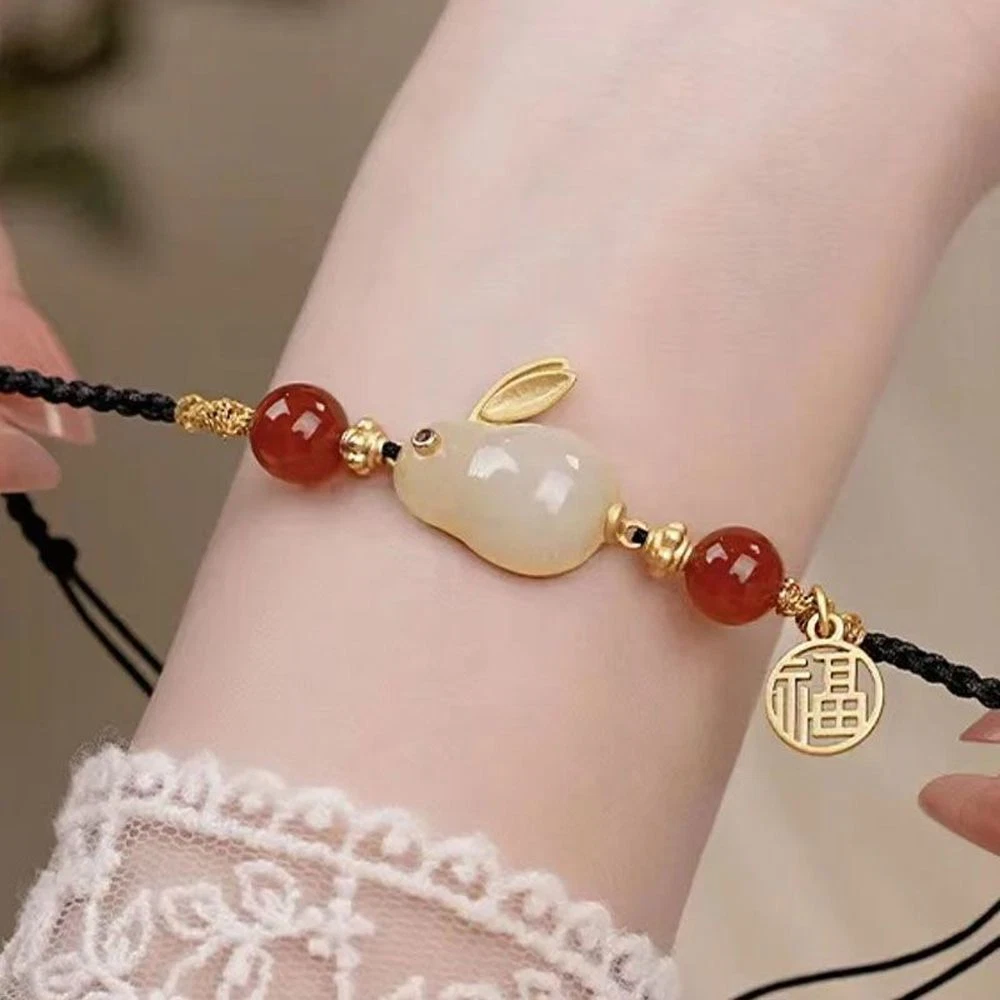 Jade Rabbit Bracelets Korean Style Bracelets Bead Bracelets Female